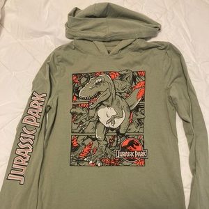 Hooded Jurassic Park long sleeve tee